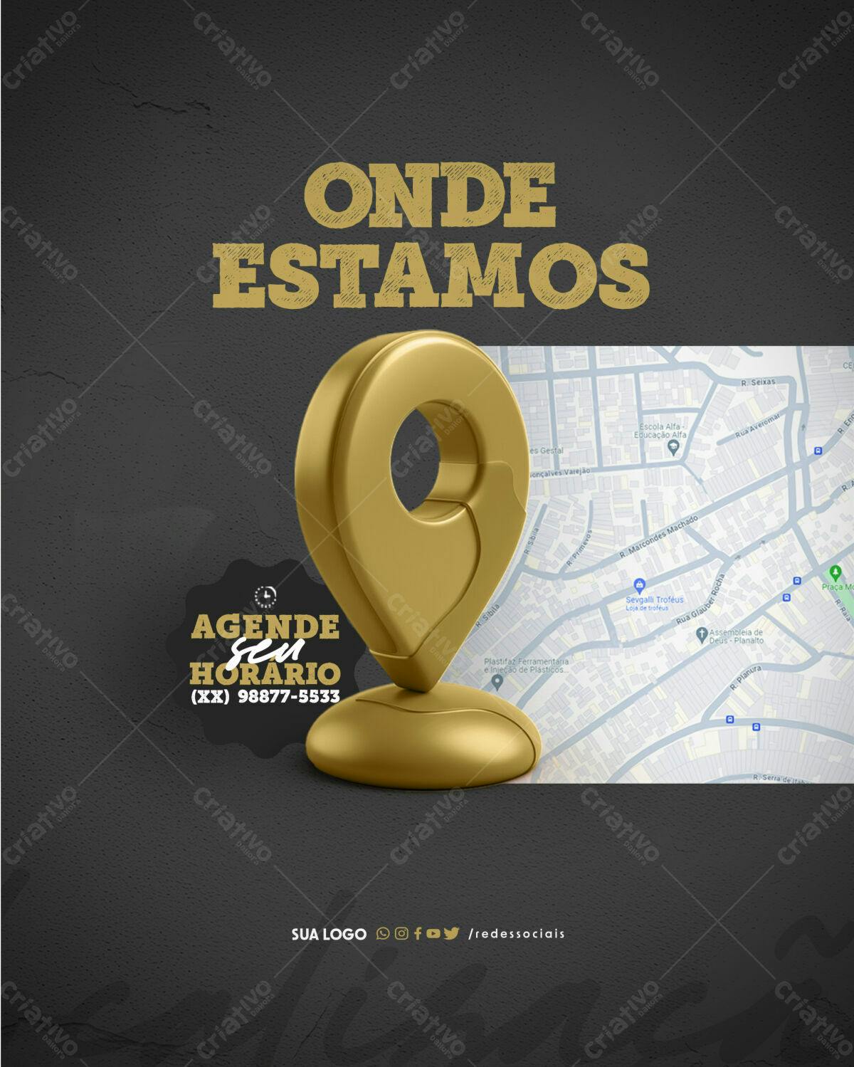 Flyer Localização Empresa PSD Editável