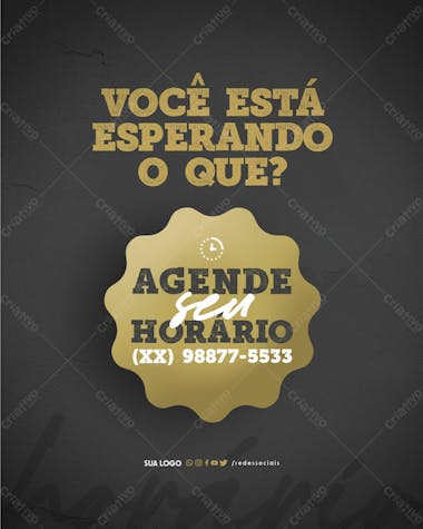 Social media barbeiro agende seu horário