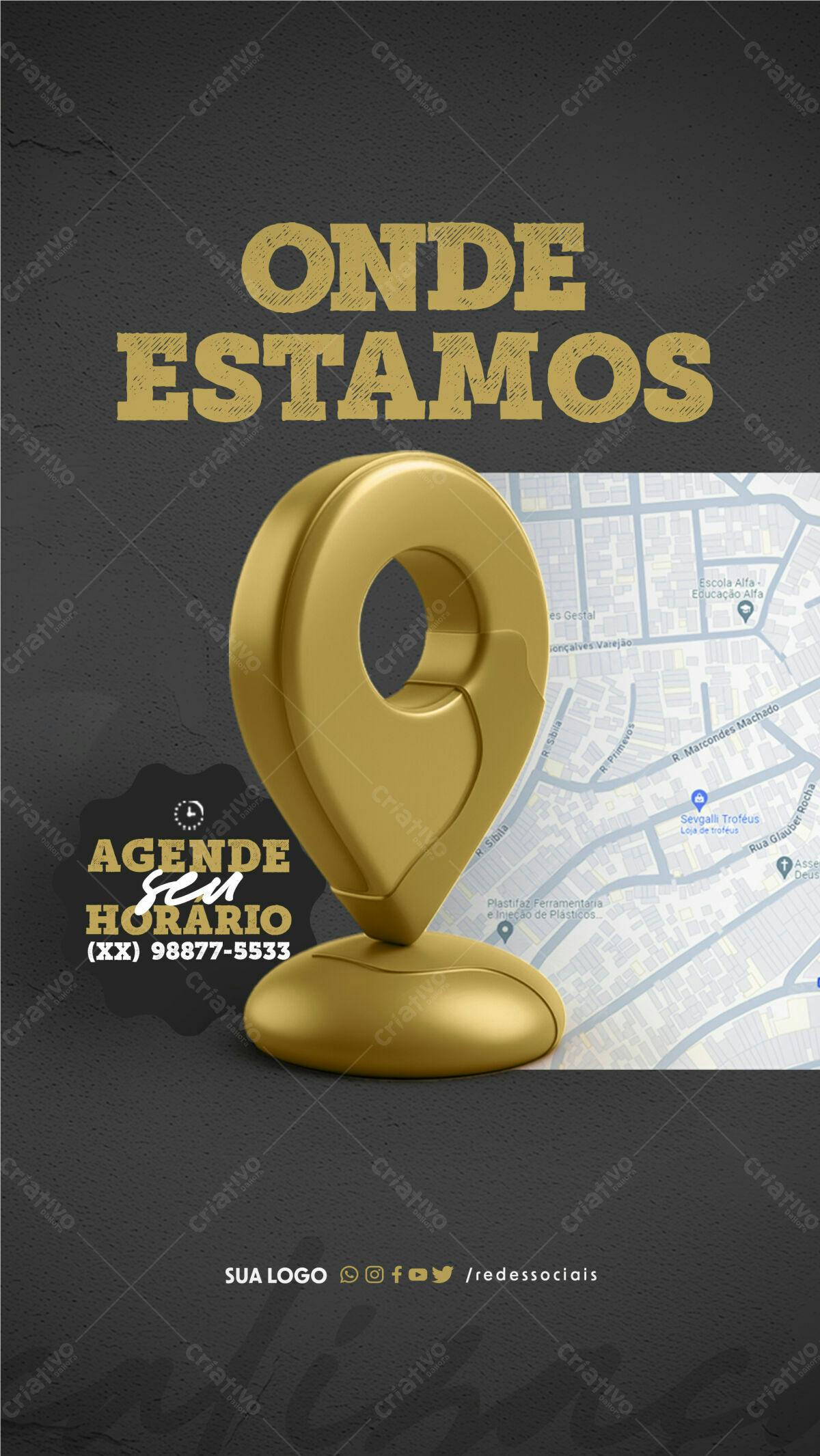 Flyer Localização Empresa PSD Editável