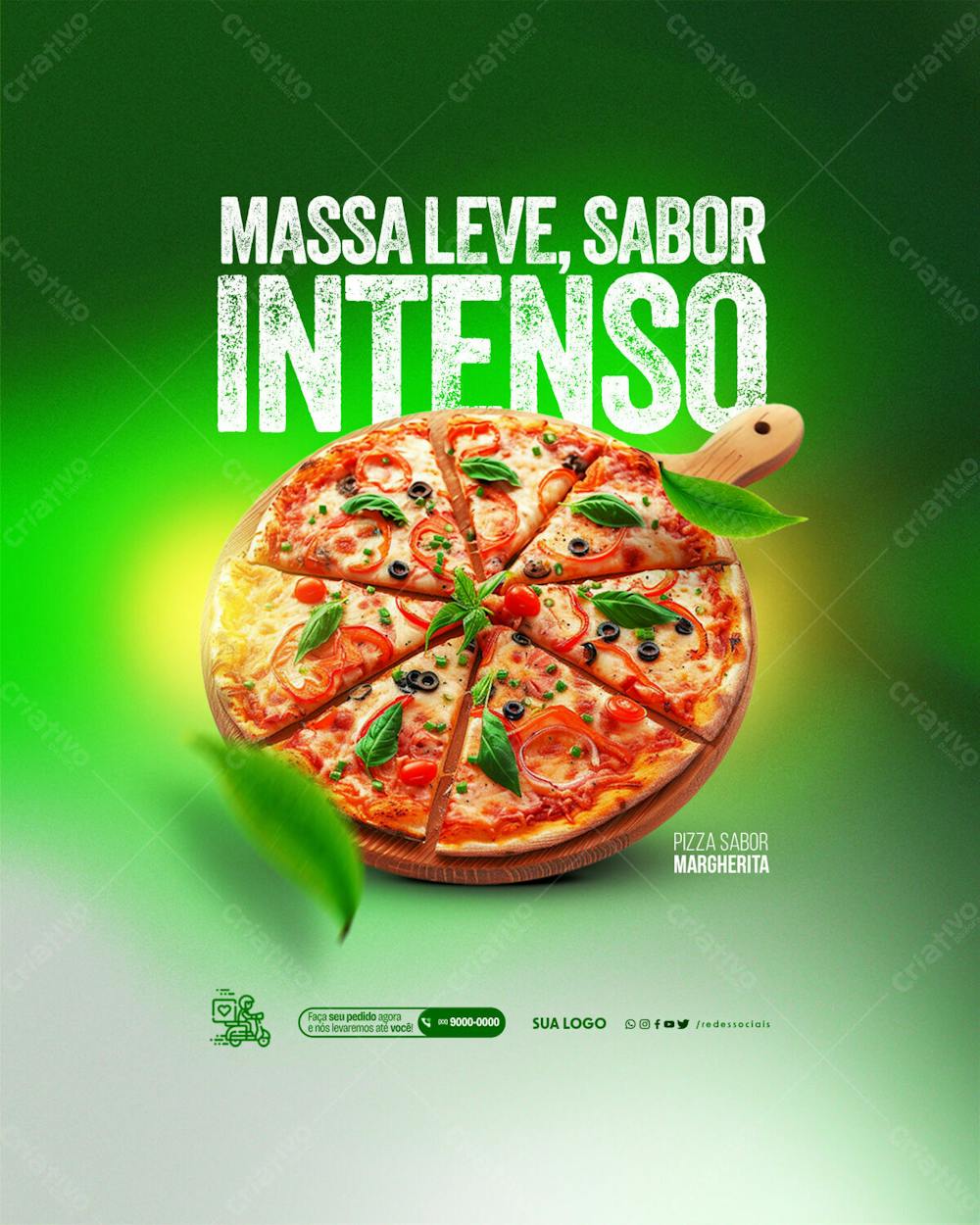 Social Media   Pizzaria   Massa Leve, Sabor Intenso