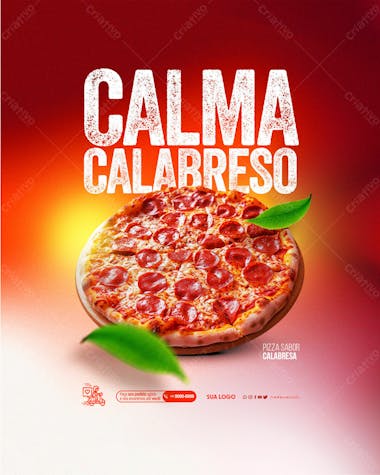 Social media pizzaria calma calabreso