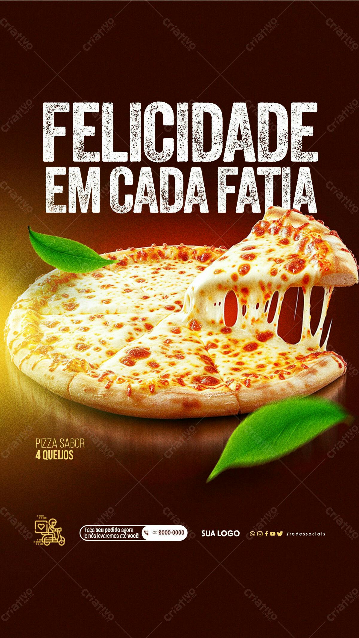 Flyer para Pizzaria PSD Editável