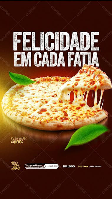 Story pizzaria felicidade em cada fatia