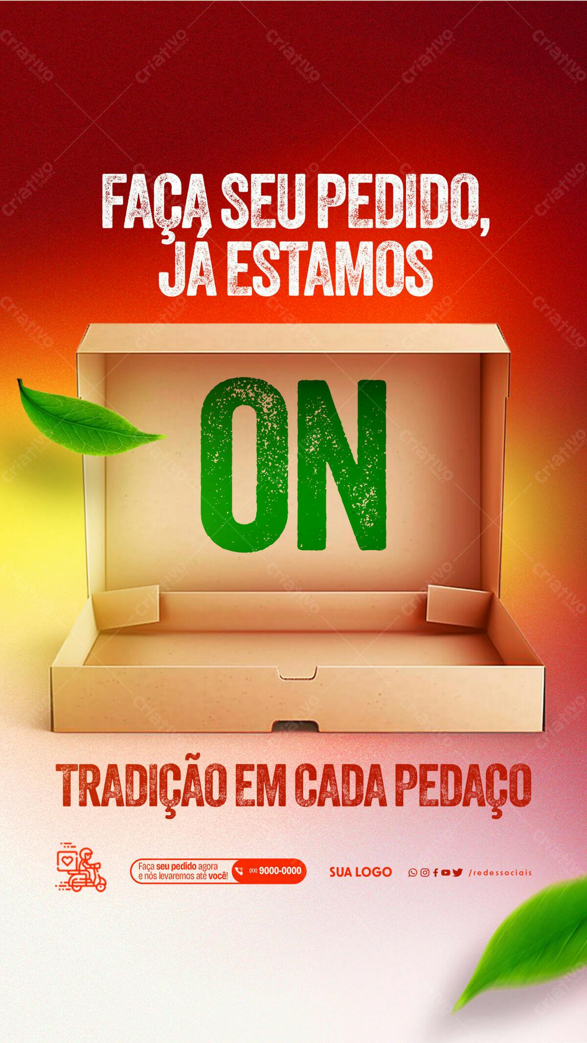 Modelo de Embalagem para Delivery PSD Editável