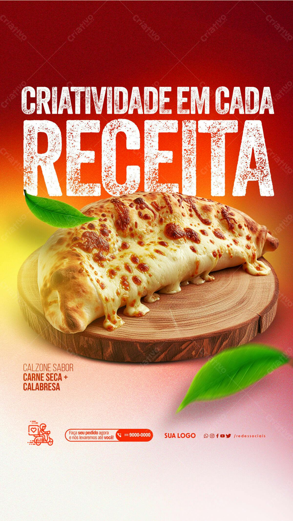 Flyer para Pizzaria PSD Editável
