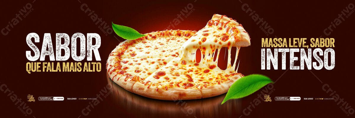 Banner Pizza Deliciosa PSD Editável