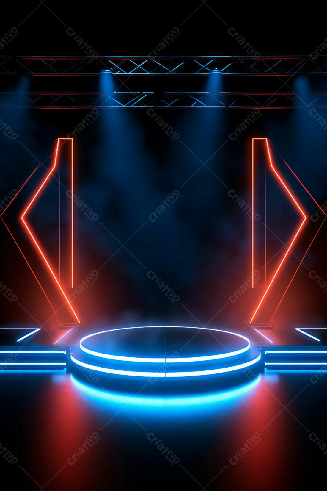 Textura Neon Vermelho e Azul para Fundo Gamer