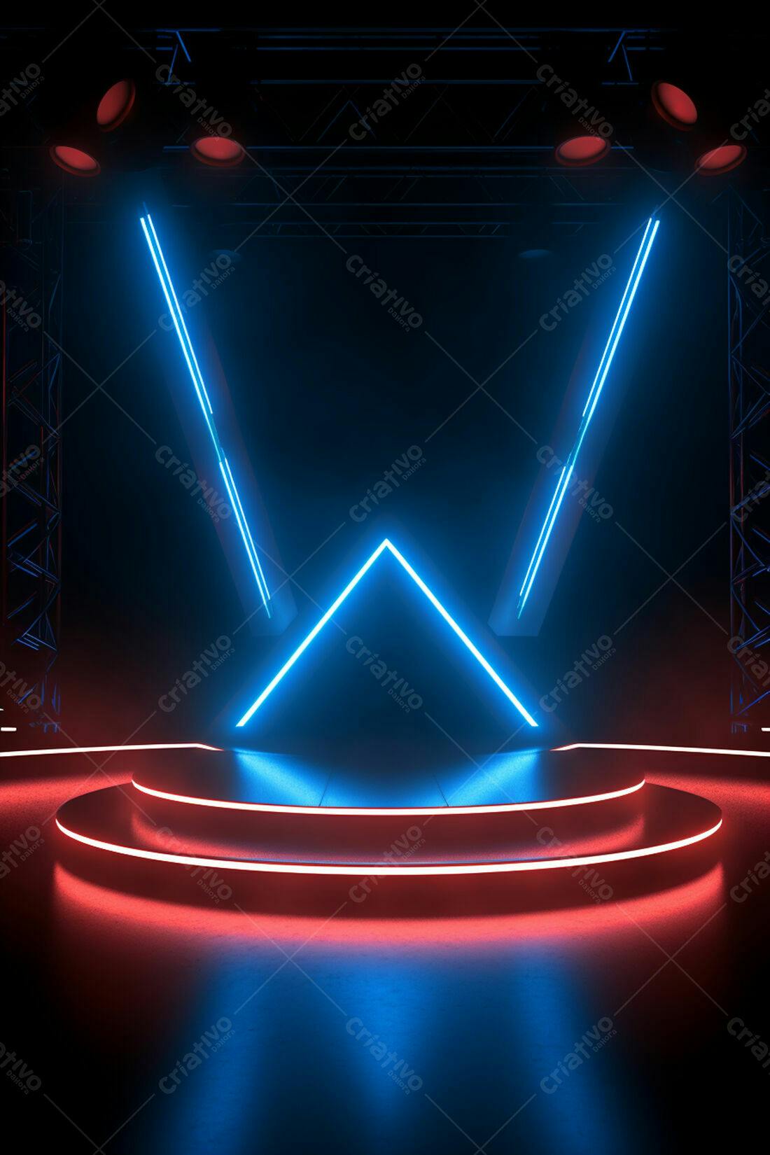 Textura Neon Azul e Vermelha para Fundo