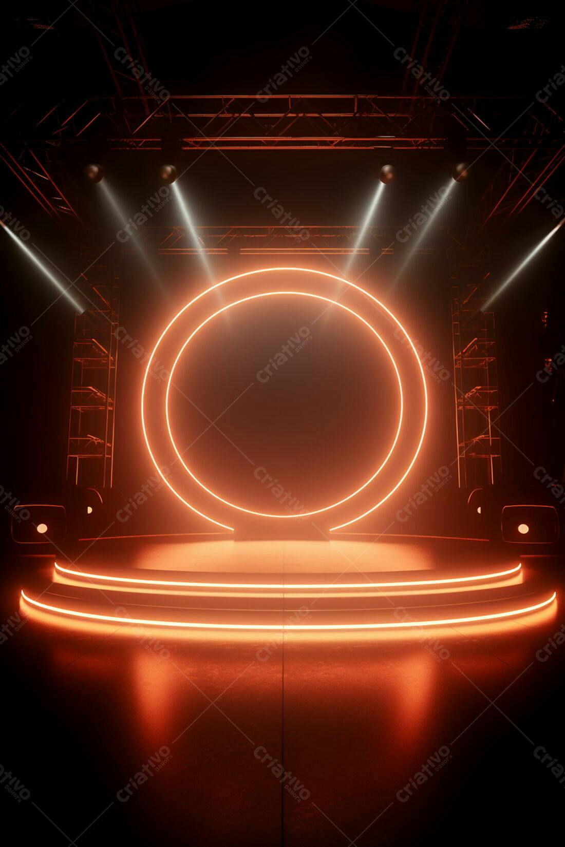 Textura Neon Laranja para Fundo de Palco