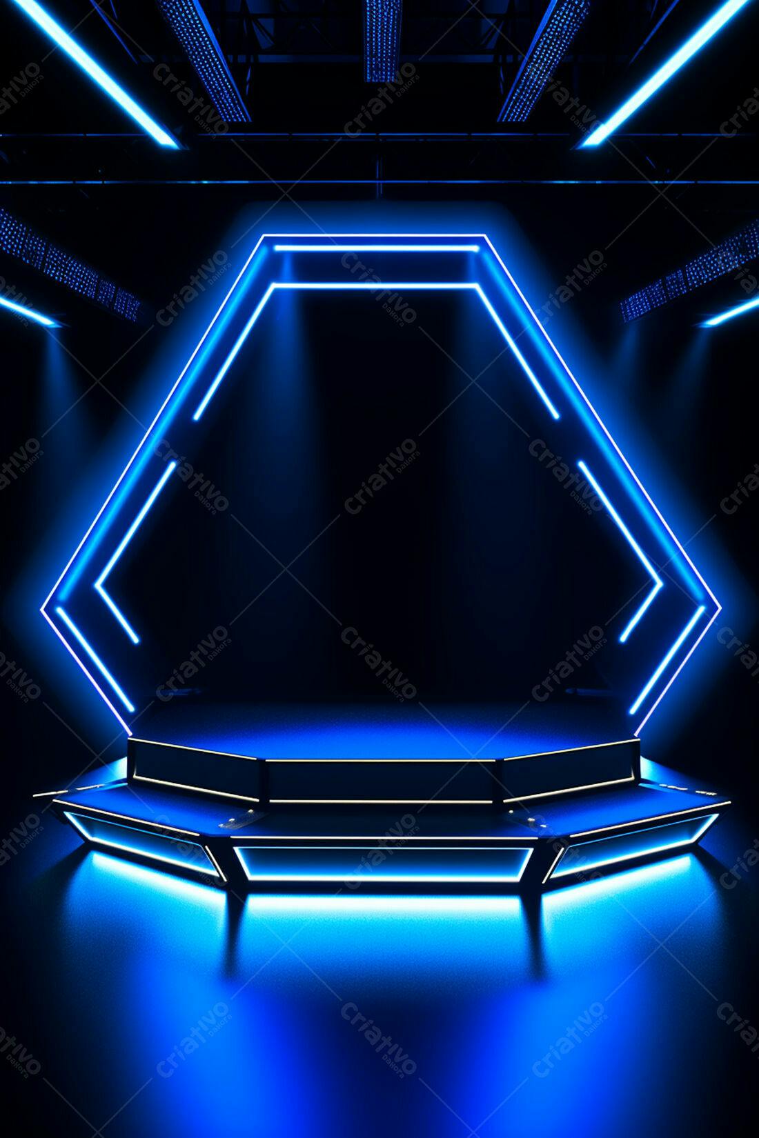 Textura Neon Azul para Fundo Cyberpunk