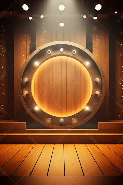 Background 3D Palco Com Luzes Perfeito Para Composição  (14)