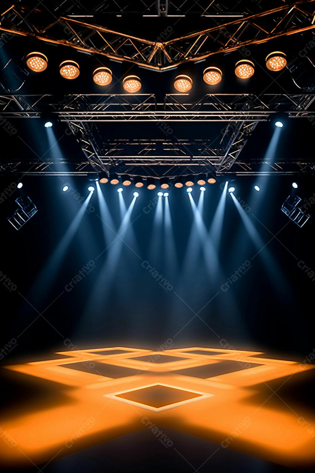 Textura palco iluminado para fundo de evento