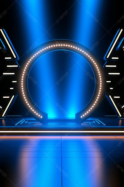 Background 3D Palco Com Luzes Perfeito Para Composição  (16)