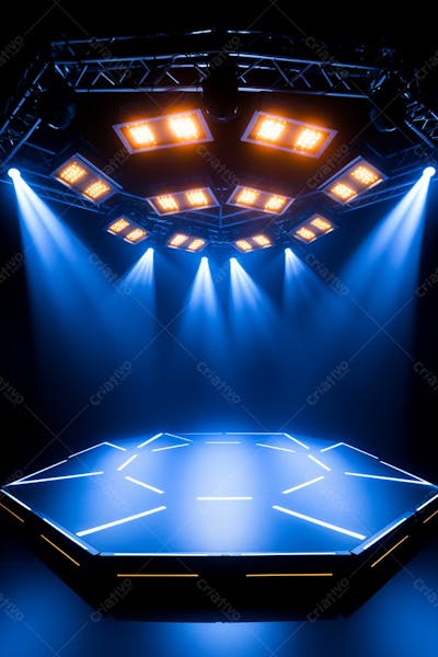 Background 3D Palco Com Luzes Perfeito Para Composição  (21)