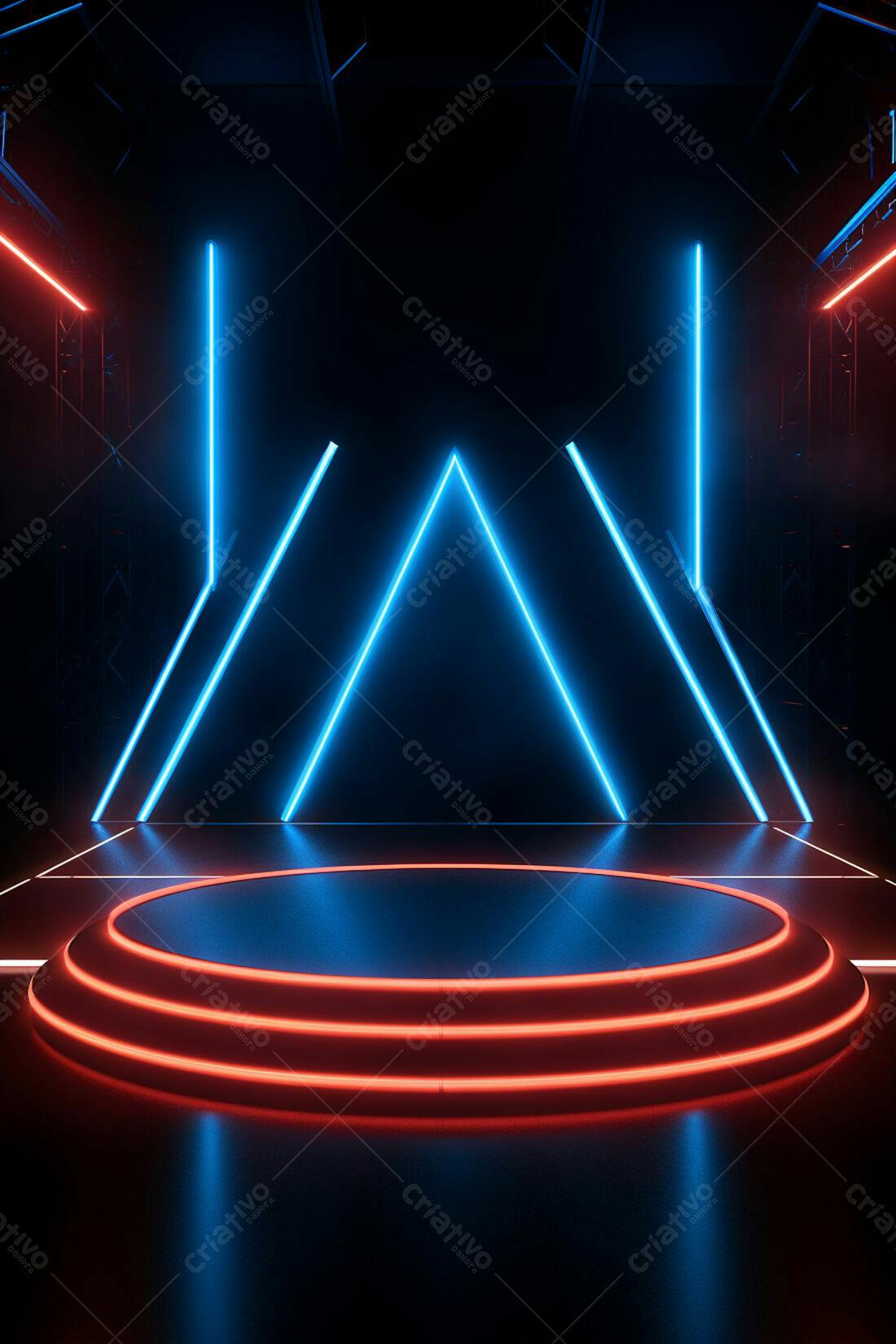 Textura Neon Azul e Vermelho para Fundo Gamer