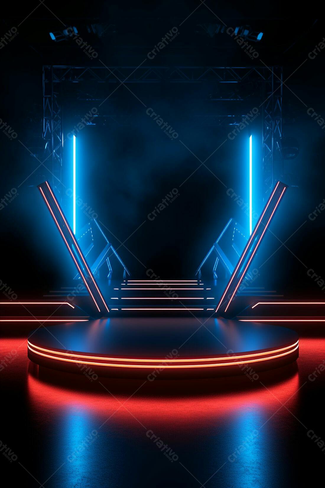 Textura Neon Azul e Vermelho para Fundo