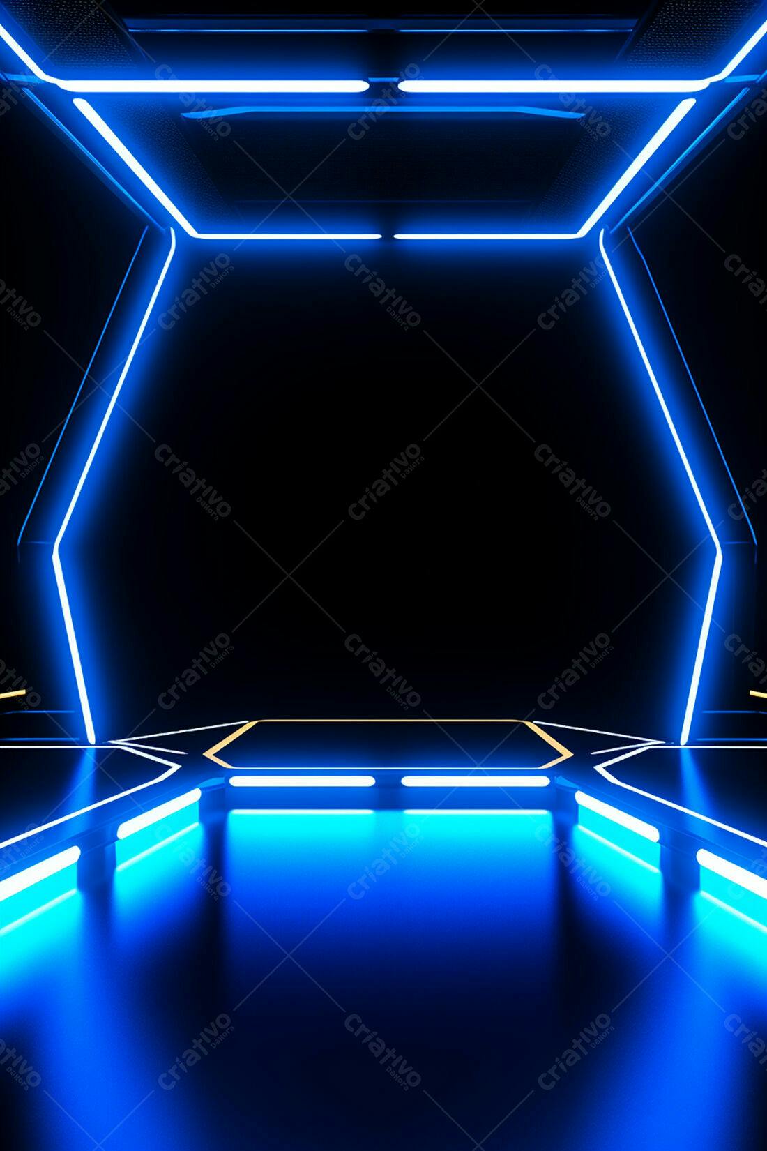 Textura Neon Azul para Fundo Cyberpunk