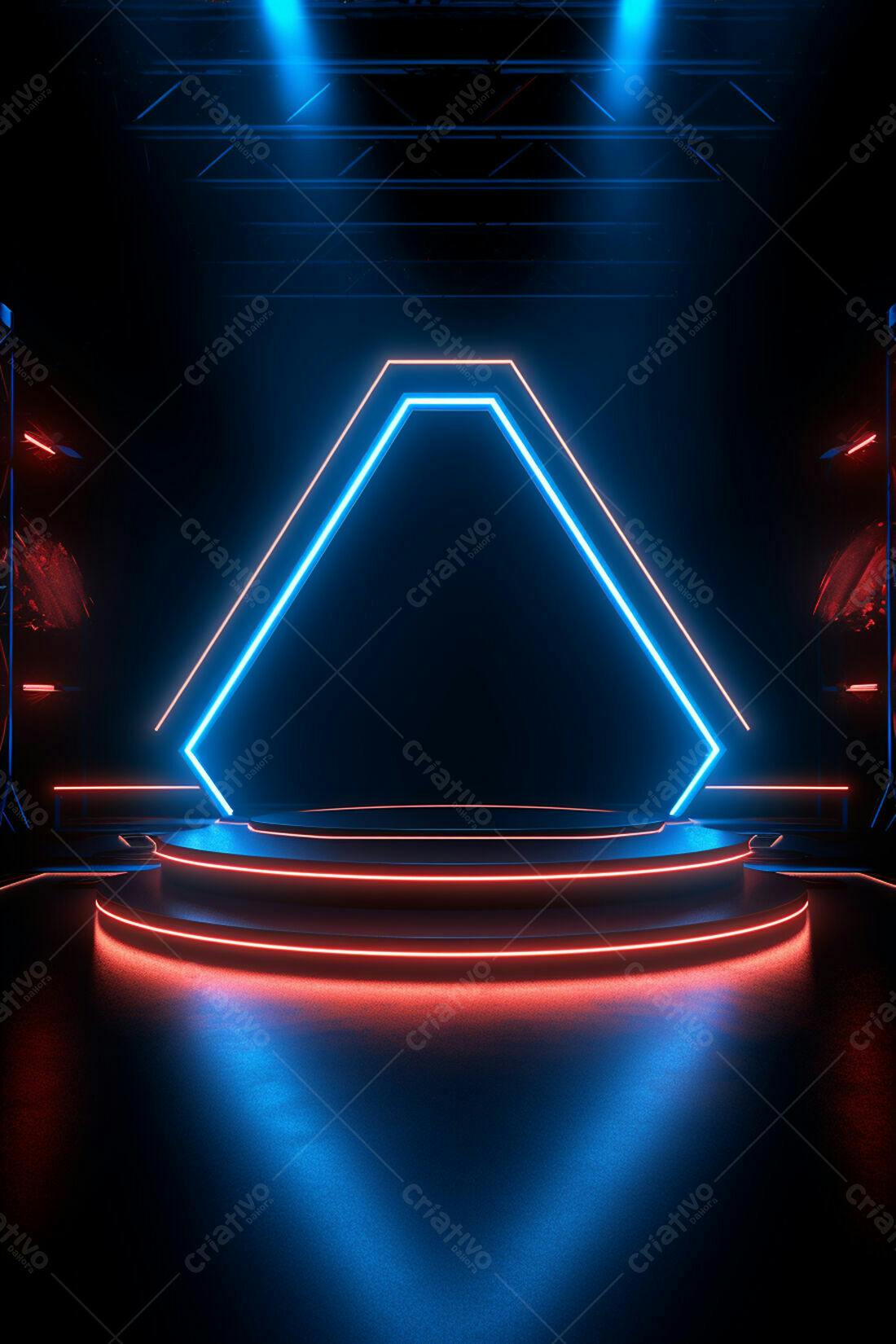 Textura Neon Azul e Vermelho para Fundo Gamer