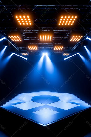 Background 3d palco com luzes perfeito para composição