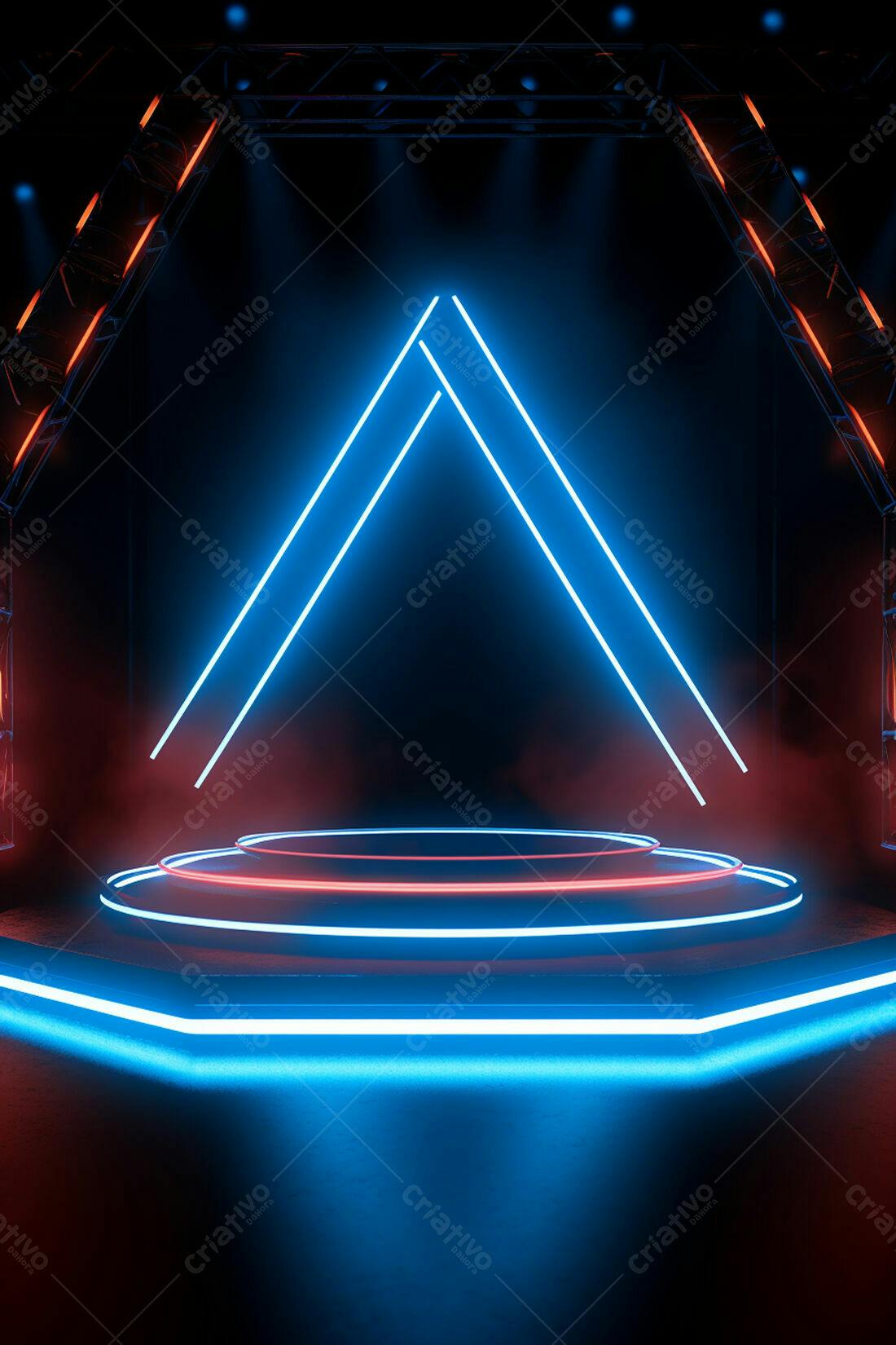 Textura Neon Azul e Vermelho para Fundo