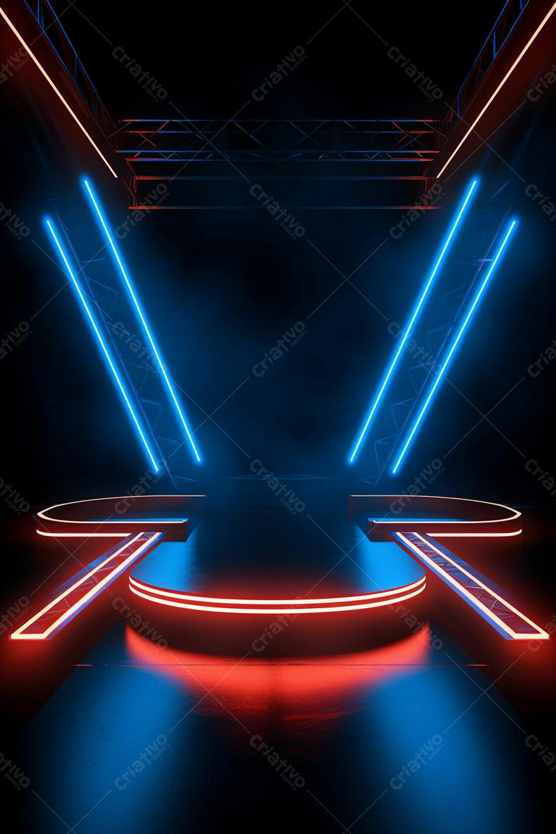 Textura Neon Azul e Vermelho para Fundo Gamer