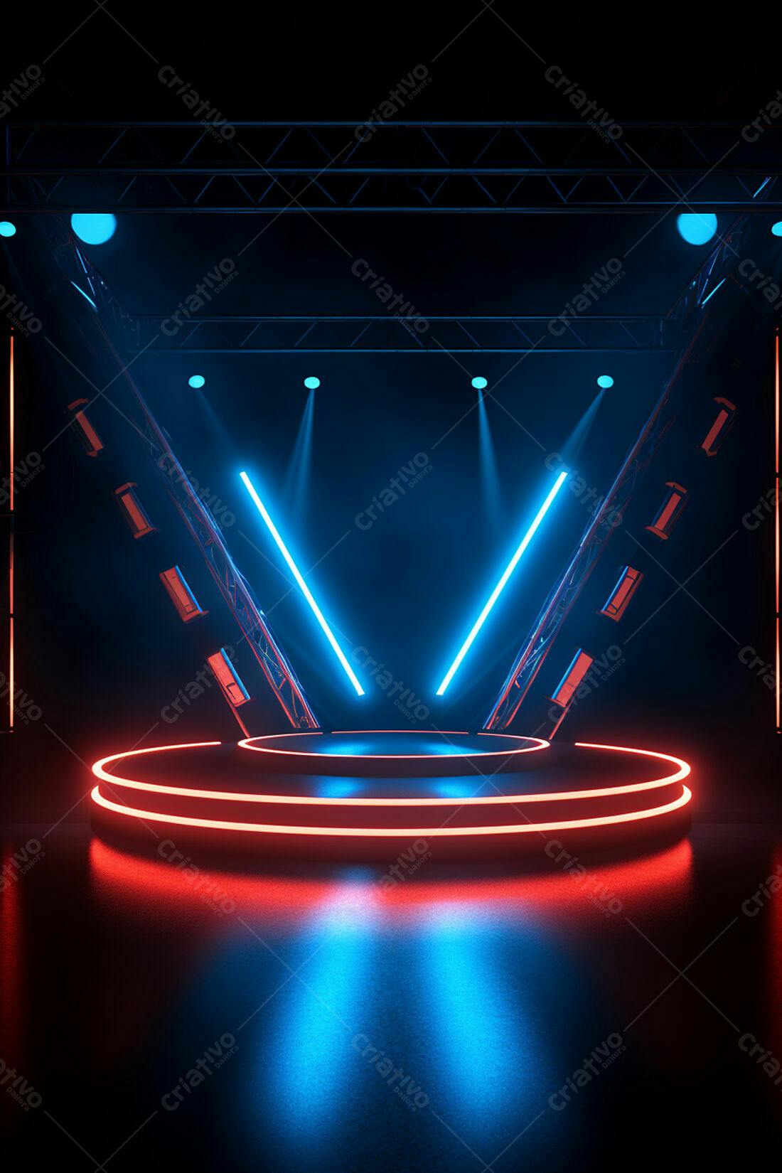 Textura Neon Azul e Vermelho para Fundo