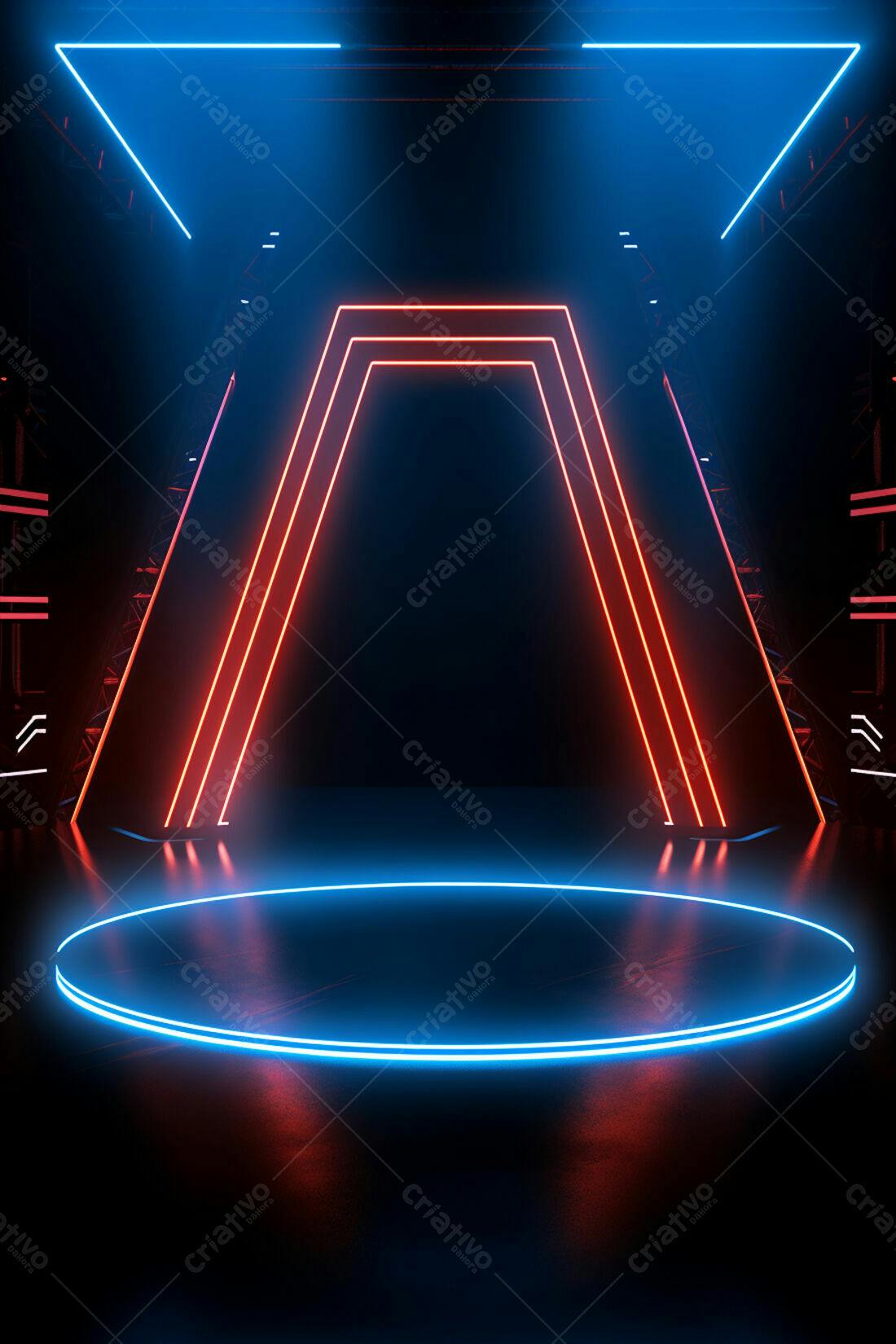 Textura Neon Vermelho e Azul para Fundo Gamer