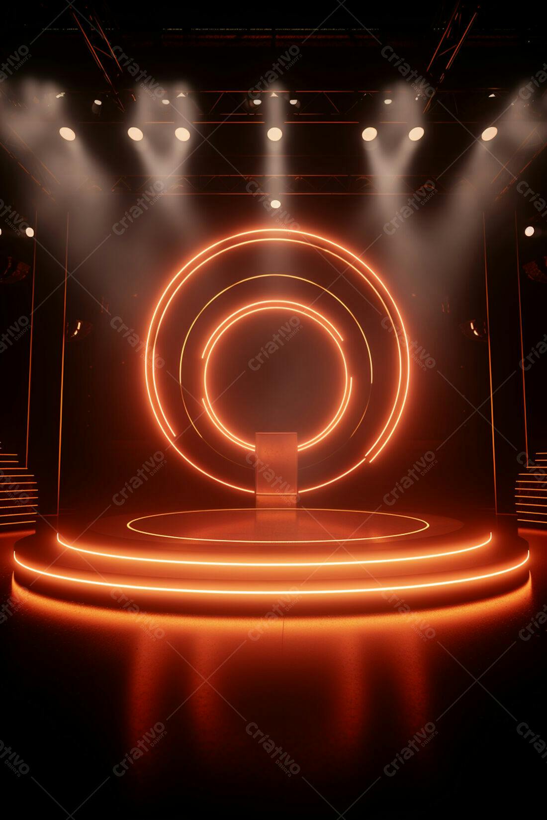 Textura Neon Laranja para Fundo de Palco
