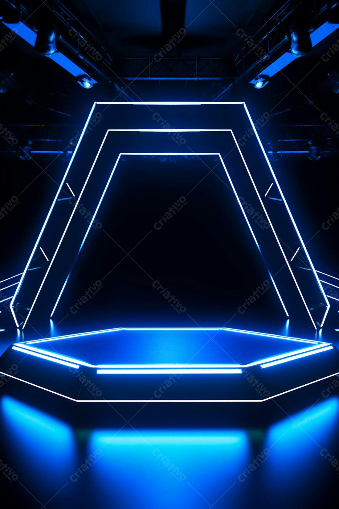 Textura Neon Azul para Fundo Moderno