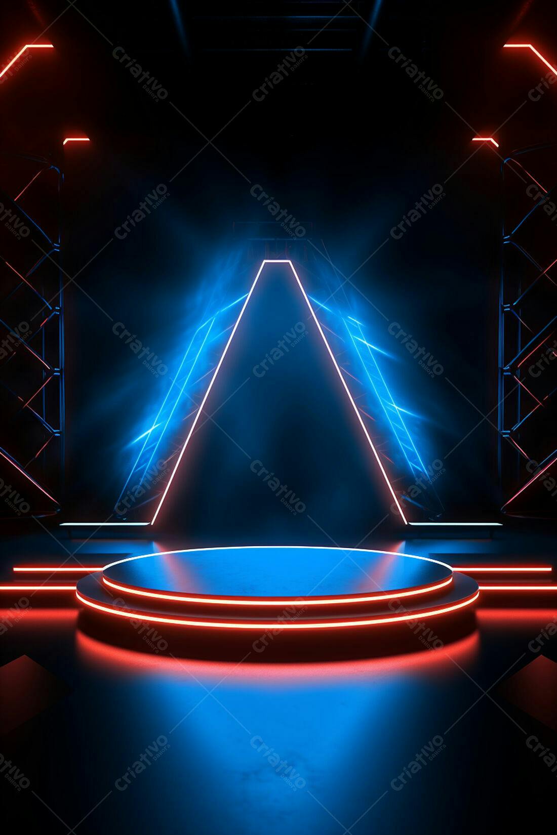 Textura Neon Azul e Vermelho para Fundo