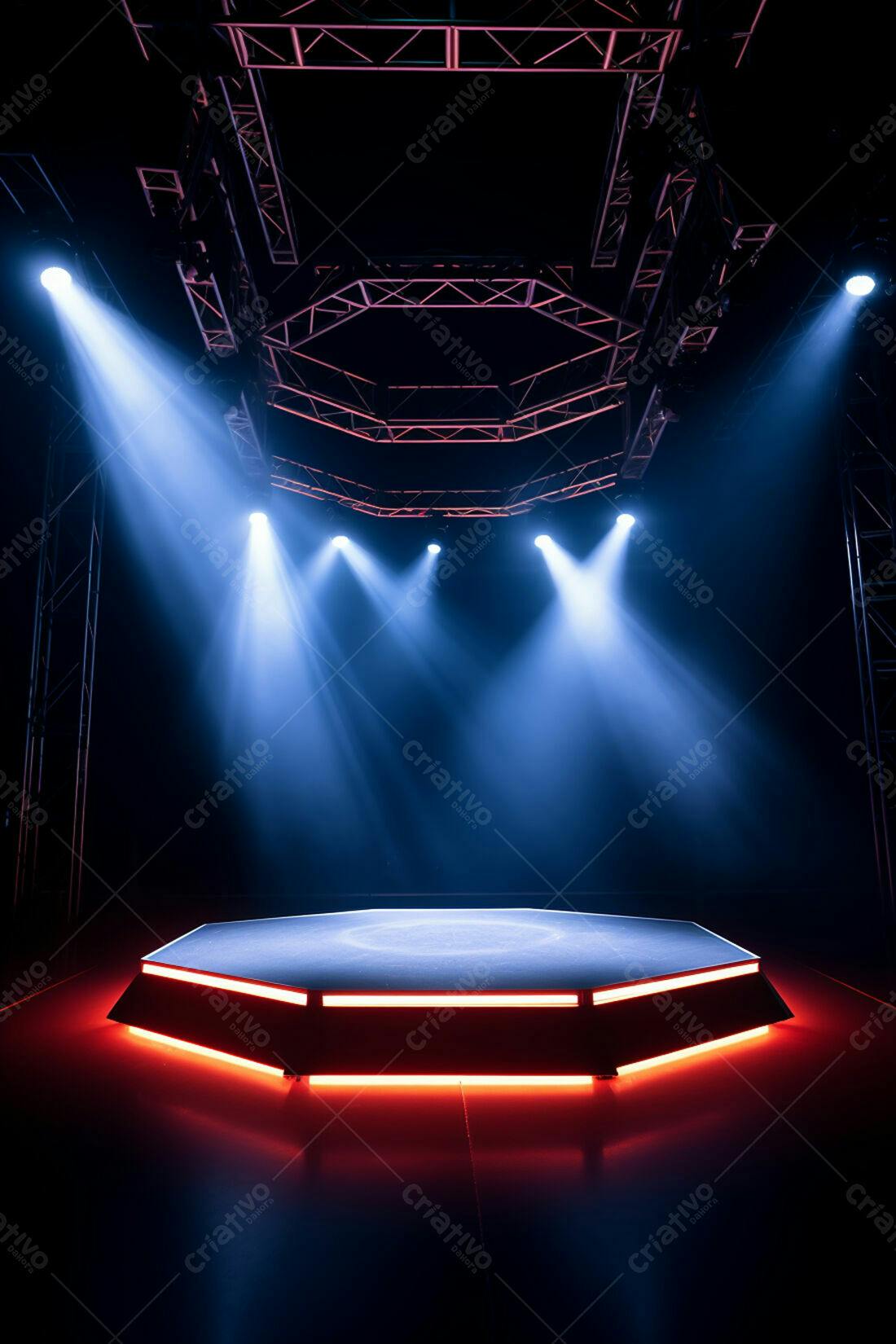Textura palco iluminado para fundo de game