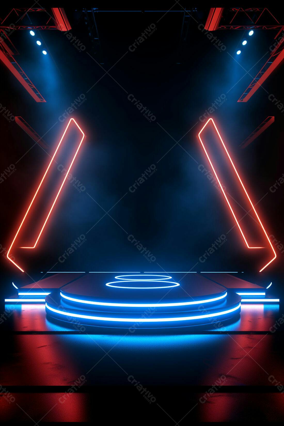 Textura Neon Azul e Vermelho para Fundo Gamer