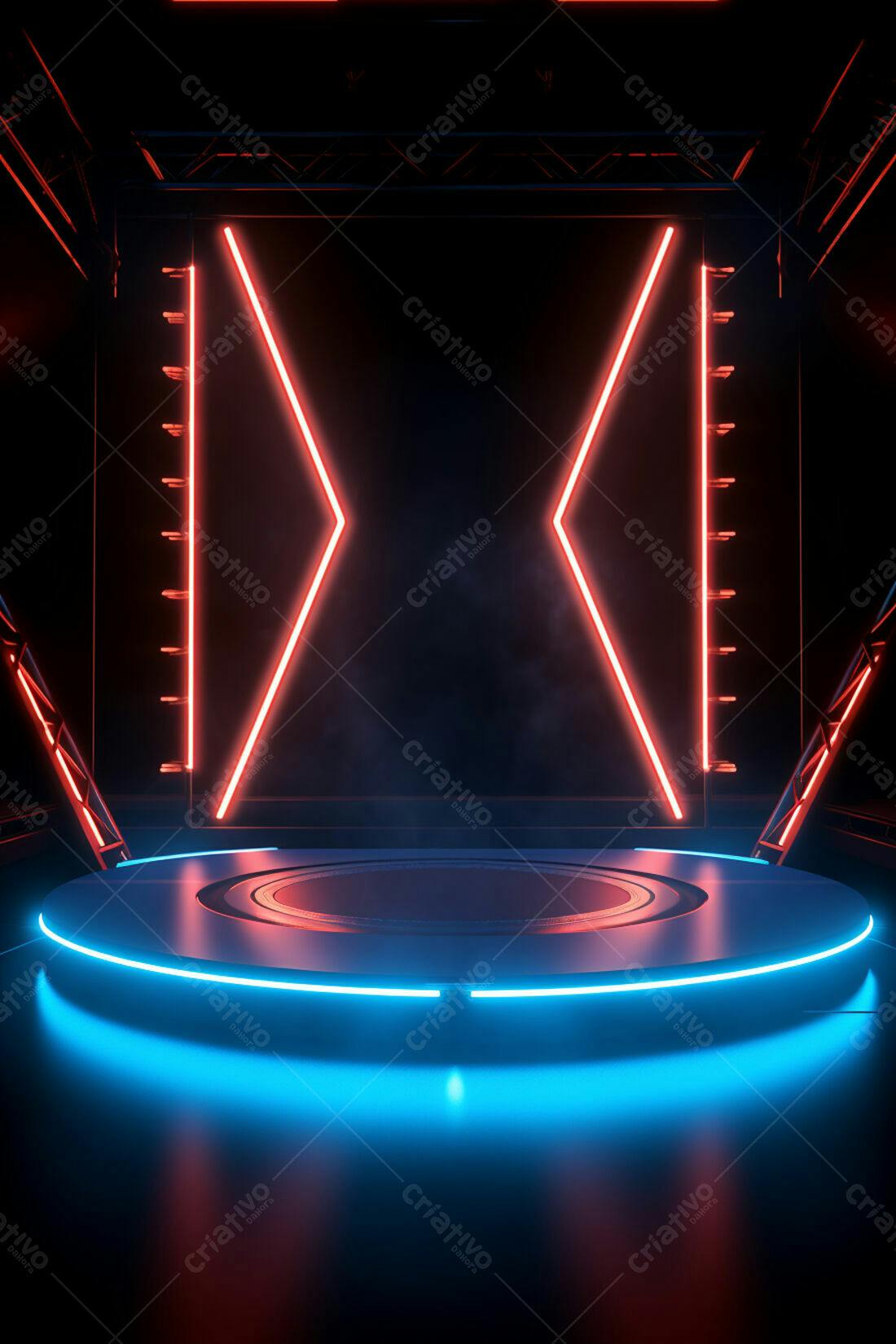Textura Neon Vermelha e Azul para Fundo Cyberpunk