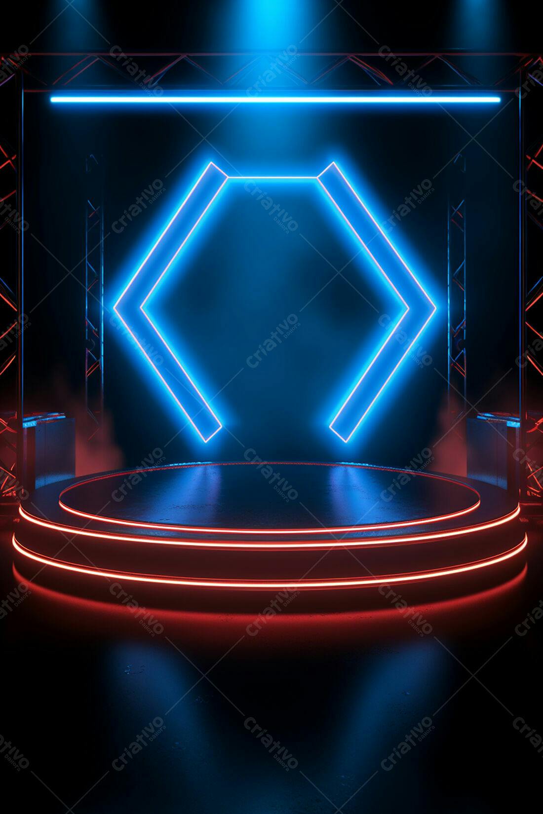 Textura Neon Azul e Vermelho para Fundo