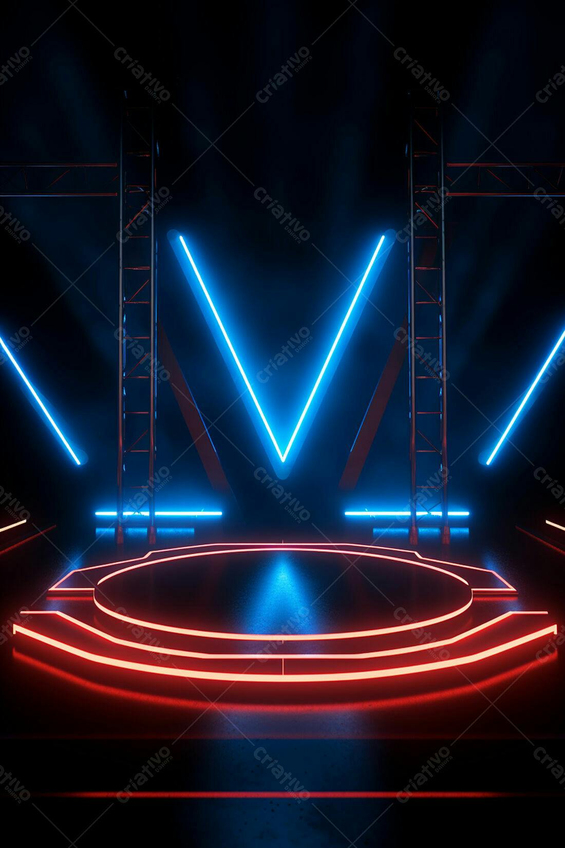 Textura Neon Azul e Vermelho para Fundo Gamer
