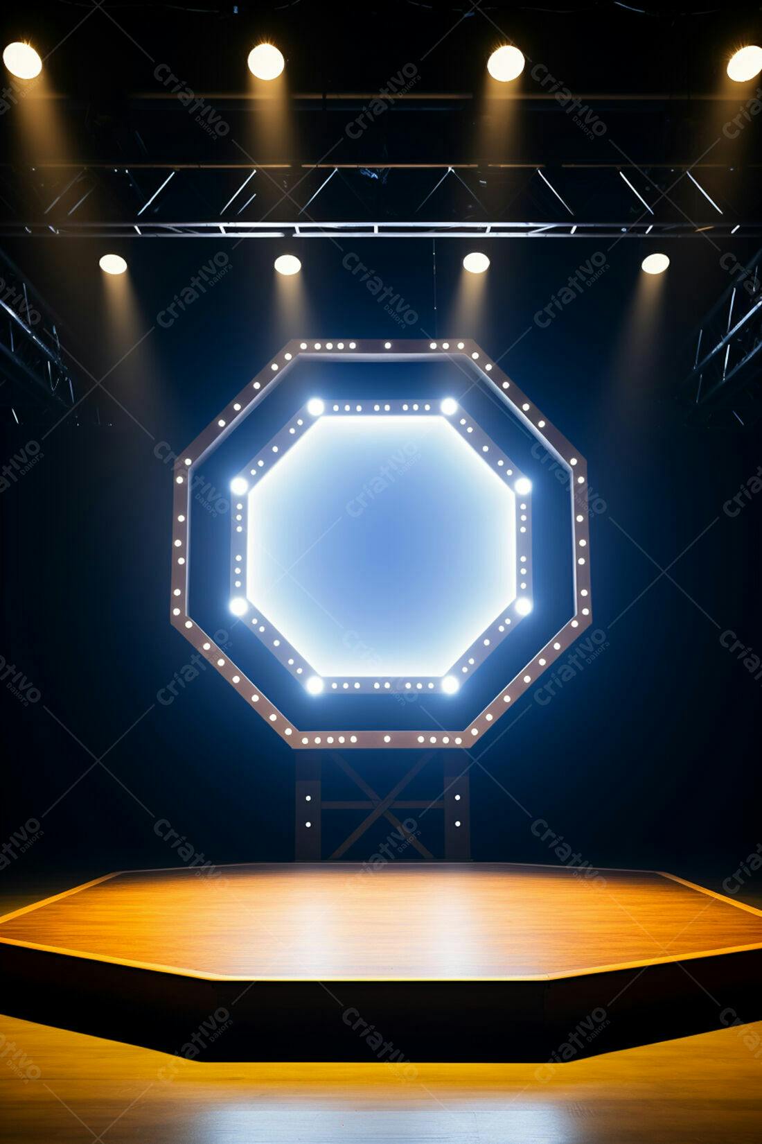 Textura Madeira Palco Iluminado para Fundo