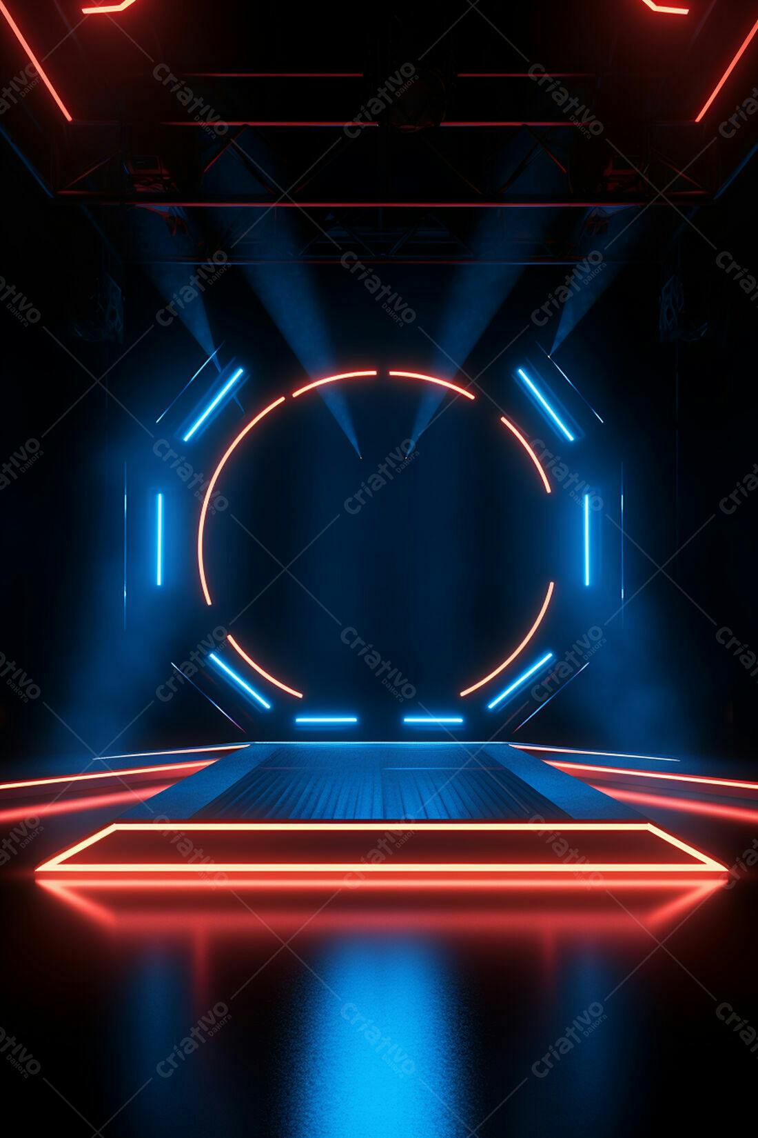 Textura Neon Azul e Vermelho para Fundo Gamer