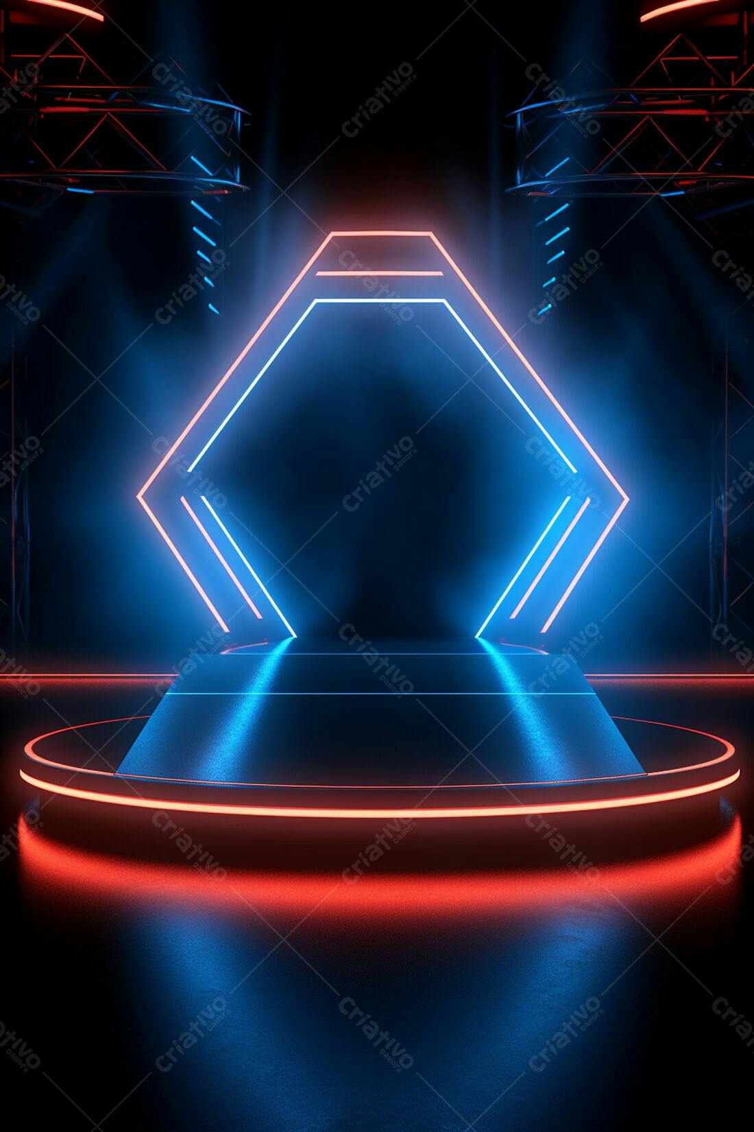 Textura Neon Azul e Vermelho para Fundo Gamer