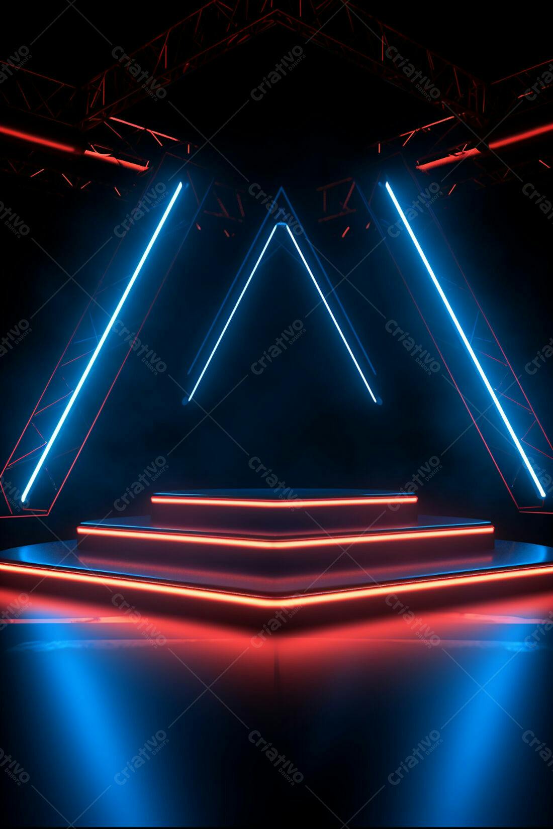 Textura Neon Azul e Vermelho para Fundo Gamer