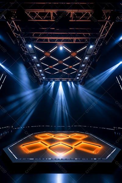 Background 3D Palco Com Luzes Perfeito Para Composição  (101)