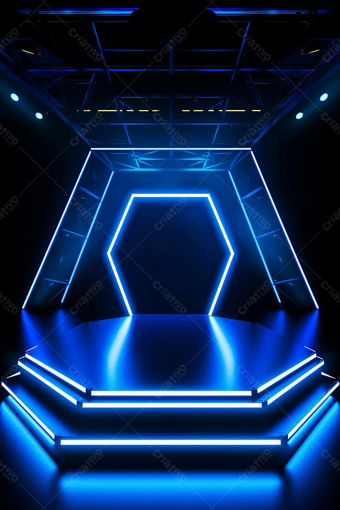 Textura Neon Azul para Fundo Cyberpunk