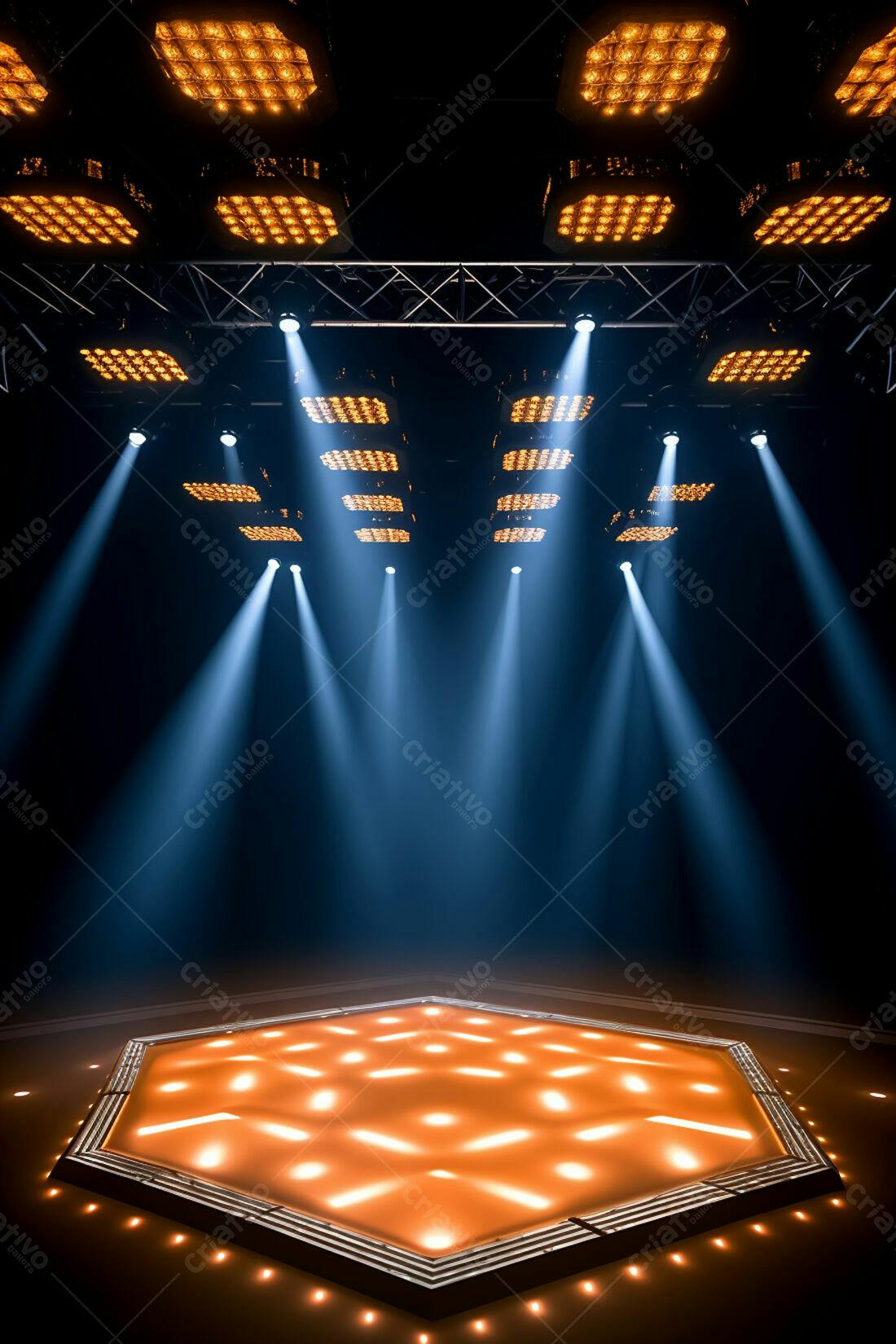 Textura palco iluminado para fundo de evento