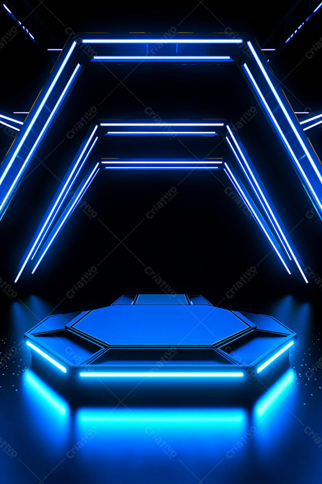 Textura Neon Azul para Fundo Gamer
