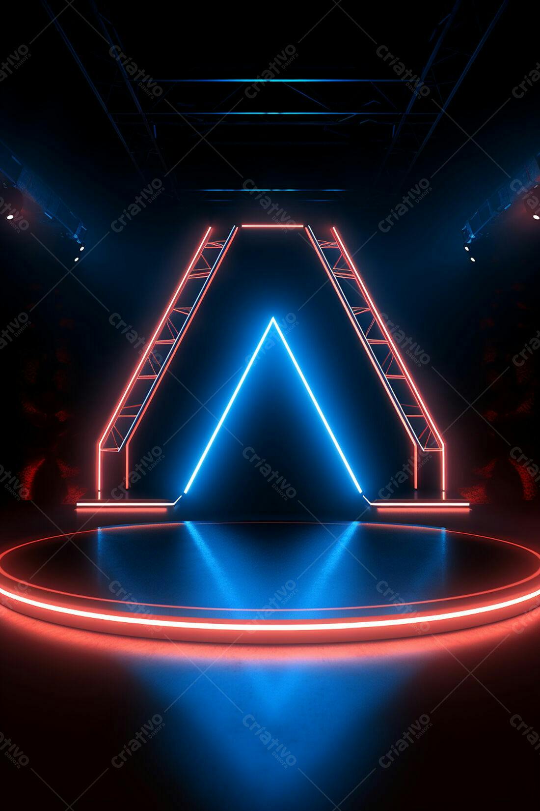 Textura Neon Azul e Vermelho para Fundo Gamer