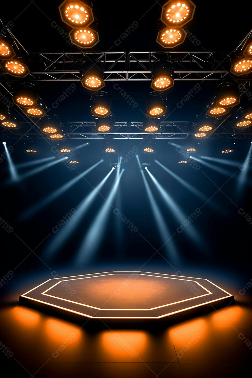 Background 3D Palco Com Luzes Perfeito Para Composição  (112)
