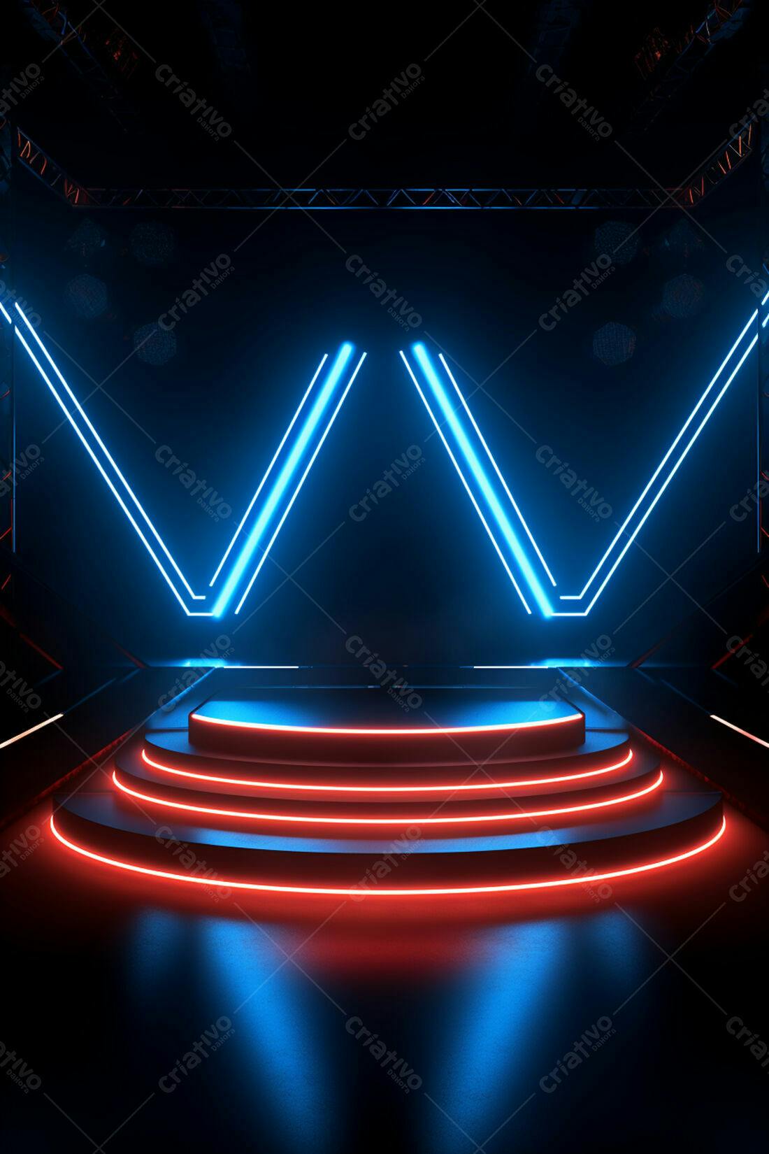 Textura Neon Azul e Vermelho para Fundo Gamer
