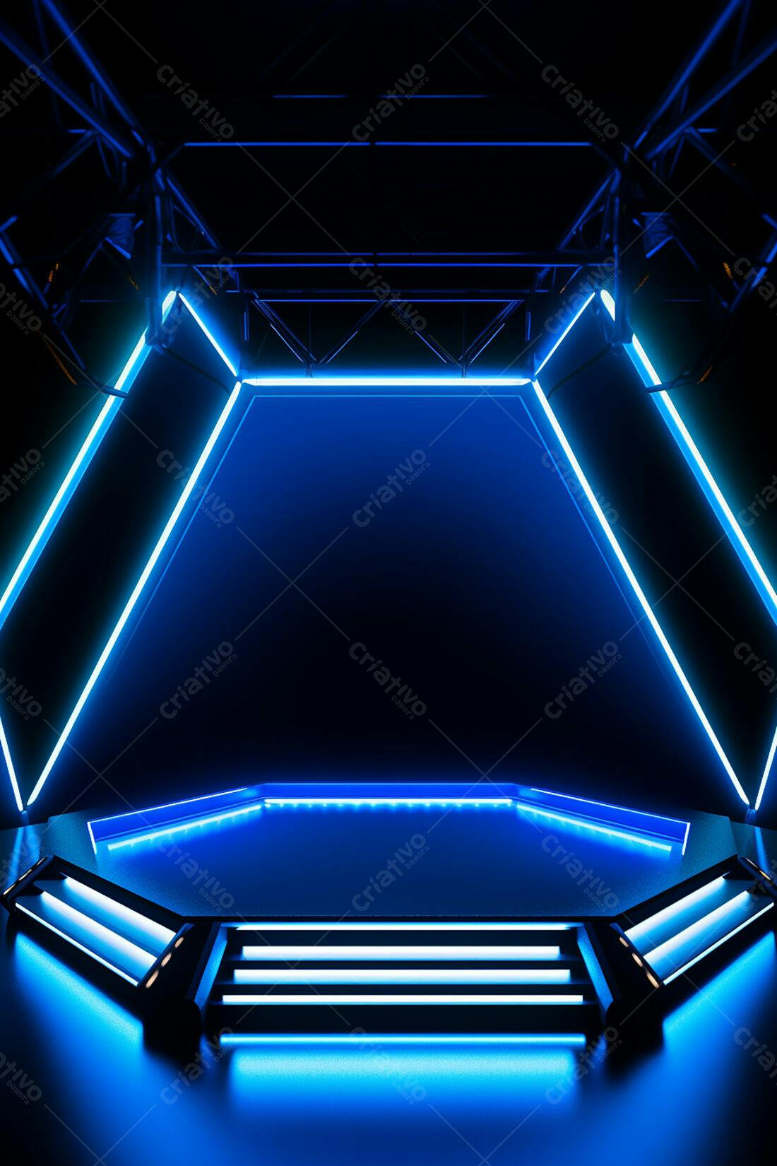 Textura Neon Azul para Fundo Gamer