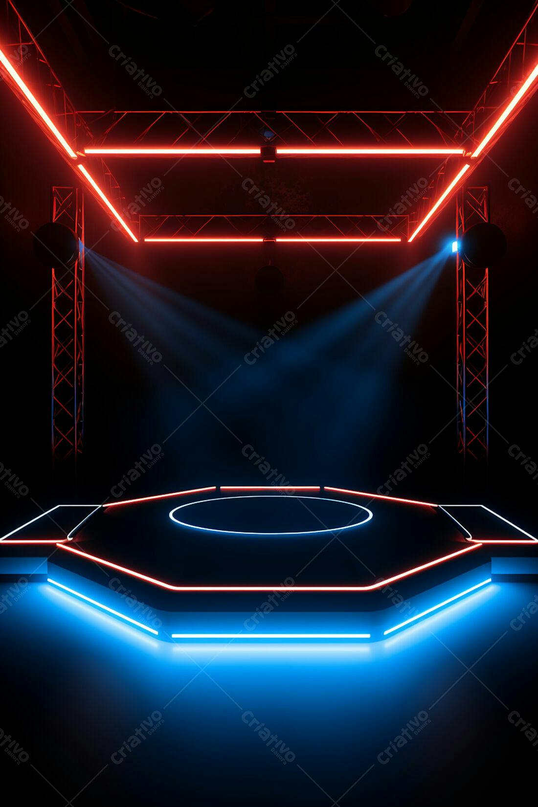 Textura Neon Vermelho e Azul para Fundo Gamer