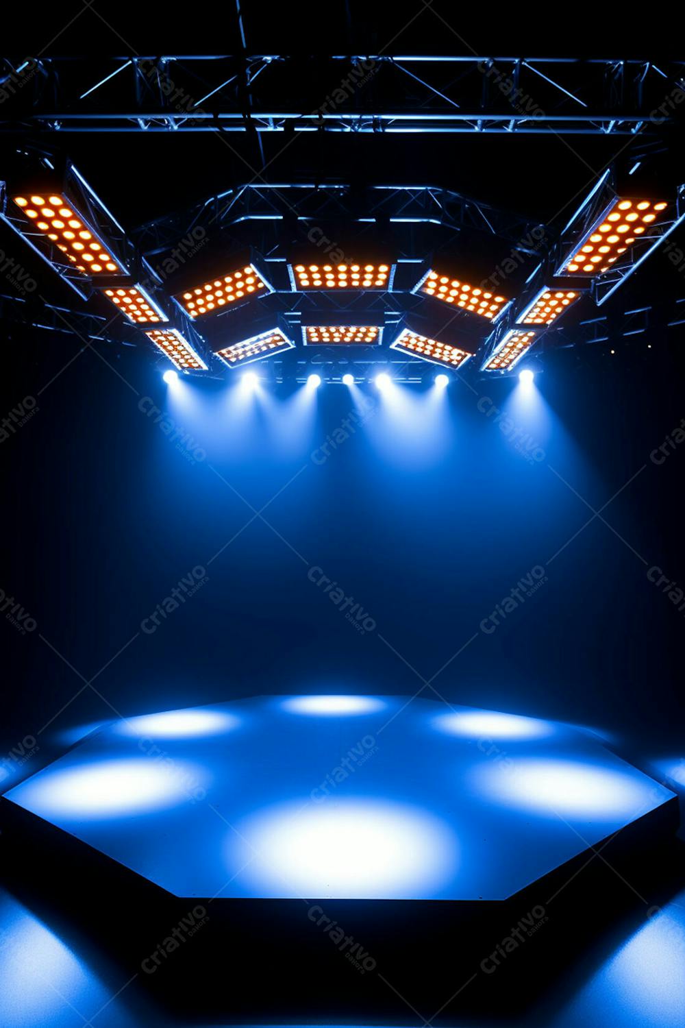 Background 3D Palco Com Luzes Perfeito Para Composição  (126)