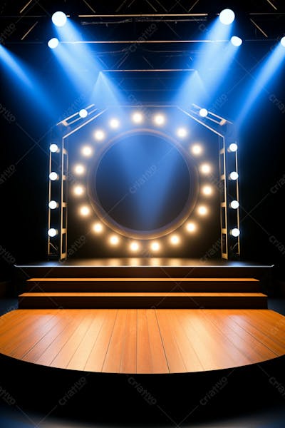 Background 3D Palco Com Luzes Perfeito Para Composição  (128)